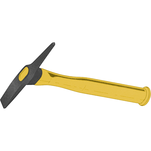 Plastic Handle Chipping Hammers, 11-7/8", 20 oz. Head, Steel Trail Hammer and Bolt