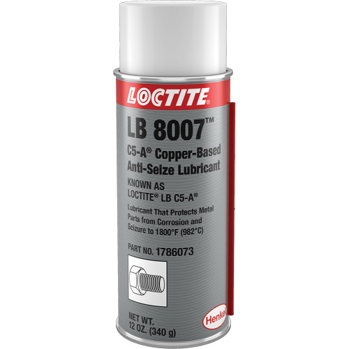 LB 8007 Copper Based Anti-Seize, 340 g, Aerosol Can, 1800°F (982°C) Max Temp. Trail Hammer and Bolt