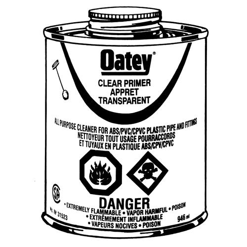 Clear Primer, 946 ml, Brush Top Can Trail Hammer and Bolt