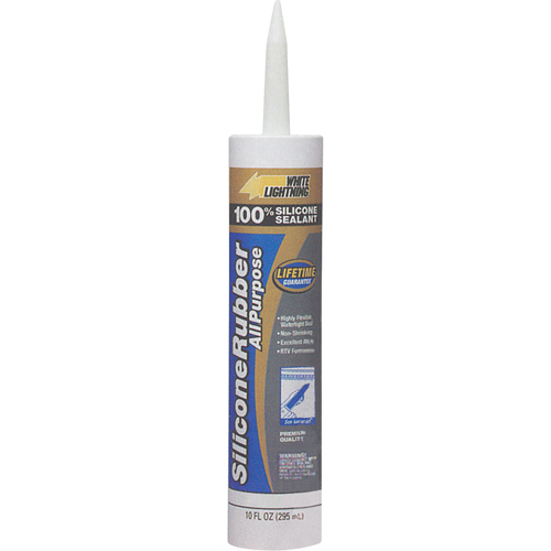 Premium 100% RTV Silicone Sealant, Tube, Black Trail Hammer and Bolt