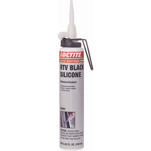 Scellant adh&eacute;sif &agrave; la silicone Superflex RTV, Cartouche, Noir Trail Hammer and Bolt