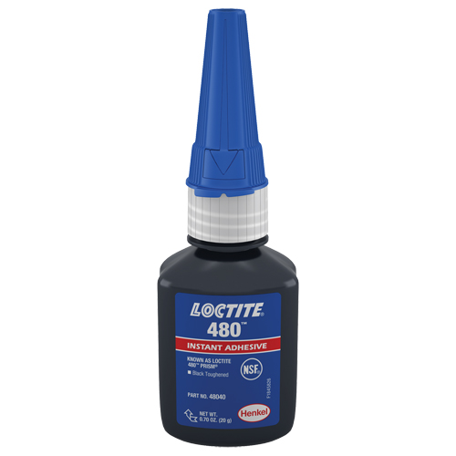 480 Instant Adhesive, Black, Tube, 20 g Trail Hammer and Bolt