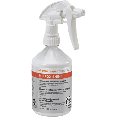SURFOX Shine Stainless Steel Cleaner & Protector, 500 ml, Trigger Bottle Trail Hammer and Bolt