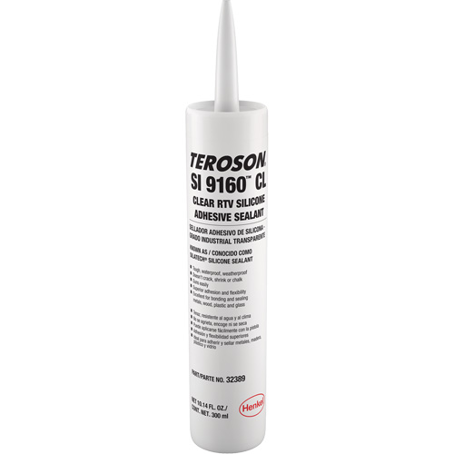 Scellant &agrave; la silicone Teroson SI 9160, Cartouche, Transparent Trail Hammer and Bolt