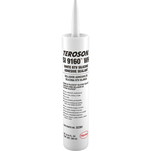 Teroson&reg; SI 9160 Silicone Sealant, Cartridge, White Trail Hammer and Bolt