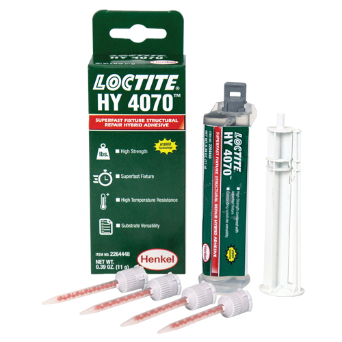 HY 4070 Structural Repair Hybrid Adhesive, Two-Part, Dual Cartridge, 11 g, Off-White Trail Hammer and Bolt