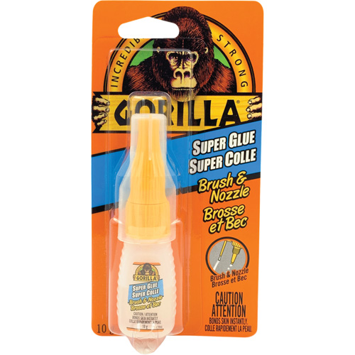 Colle cyanoacrylate avec embout et brosse, 10 g, Bouteille, Transparent Trail Hammer and Bolt