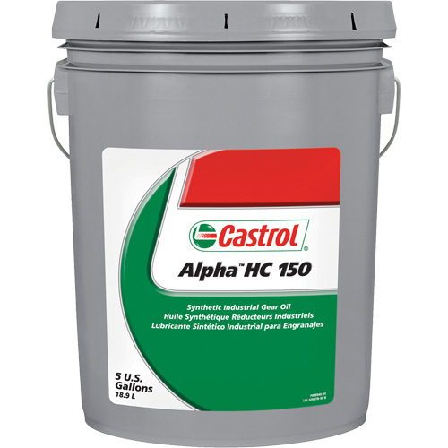 Huile pour engrenages synth&eacute;tique industrielle 3660 HC EP 150 Alpha, 18,93 L Trail Hammer and Bolt