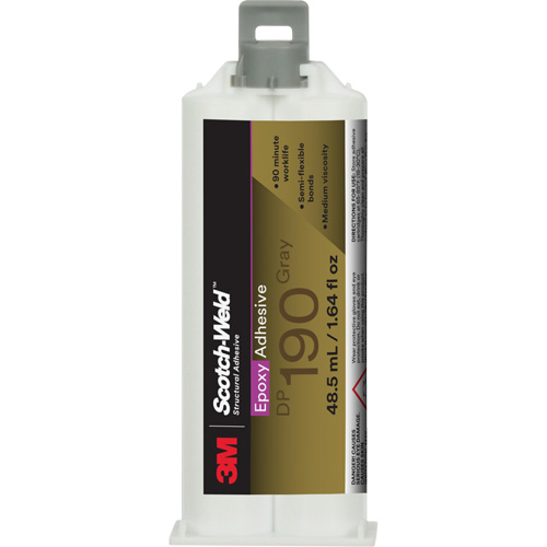 Adh&eacute;sif &eacute;poxyde DP190 Scotch-Weld, 1,64 liq. oz., Cartouche, Deux composants, Gris Trail Hammer and Bolt