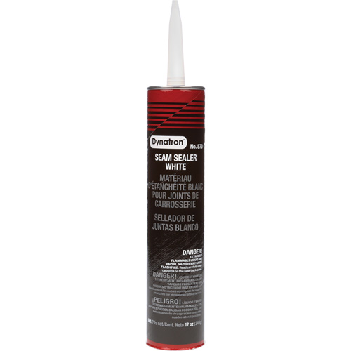 Produit d'&eacute;tanch&eacute;it&eacute; et de calfeutrage automatique Dynatron, 12 oz, Cartouche, Blanc Trail Hammer and Bolt