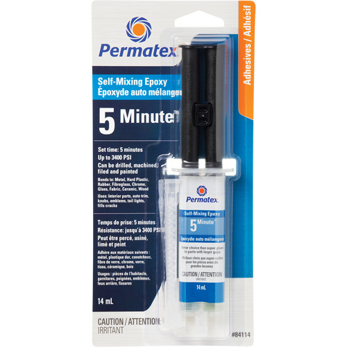 Colle &eacute;poxyde &agrave; usage g&eacute;n&eacute;ral, 14 ml, Seringue, Deux composants, Transparent Trail Hammer and Bolt