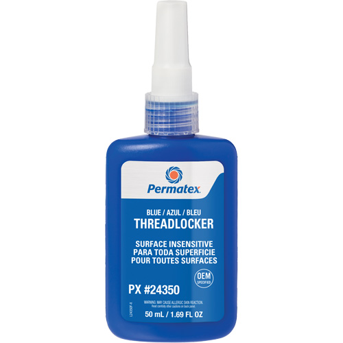 Adh&eacute;sif frein-filet pour toute surface, Bleu, &eacute;lev&eacute;, 50 ml, Bouteille Trail Hammer and Bolt