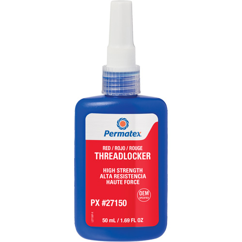Threadlocker, Red, High, 50 ml, Bottle Trail Hammer and Bolt