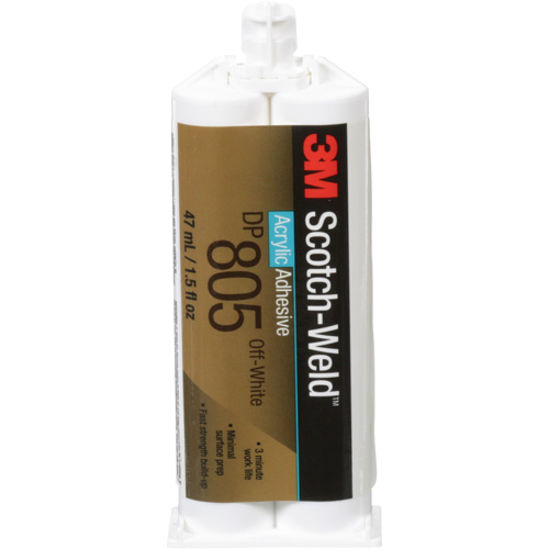 Adh&eacute;sif acrylique Scotch-Weld, Deux composants, Cartouche double, 1,6 oz liq., Blanc cass&eacute; Trail Hammer and Bolt