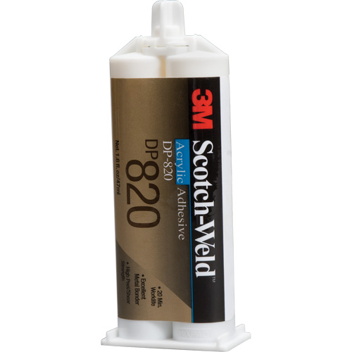 Adh&eacute;sif acrylique Scotch-Weld, Deux composants, Cartouche double, 1,6 oz liq., Blanc cass&eacute; Trail Hammer and Bolt