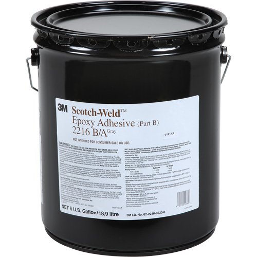 Scotch-Weld Adhesive, 5 gal., Pail, Two-Part, Grey Trail Hammer and Bolt