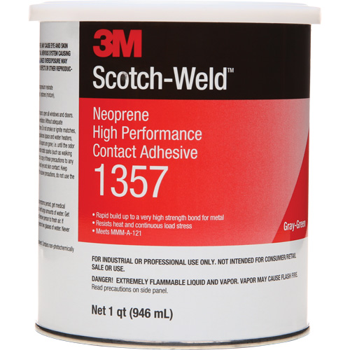 Colle contact haute performance &agrave; base de n&eacute;opr&egrave;ne, Canette, 32 oz liq., Gris Trail Hammer and Bolt