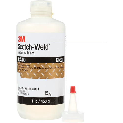 Adh&eacute;sif instantan&eacute; CA5 Scotch-Weld, Transparent, Bouteille, 1 lb Trail Hammer and Bolt