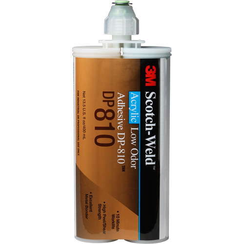 Adh&eacute;sif acrylique &agrave; faible odeur Scotch-Weld, Deux composants, Cartouche, 400 ml, Blanc cass&eacute; Trail Hammer and Bolt