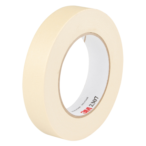 2307 Masking Tape, 24 mm (1") x 55 m (180'), Tan Trail Hammer and Bolt
