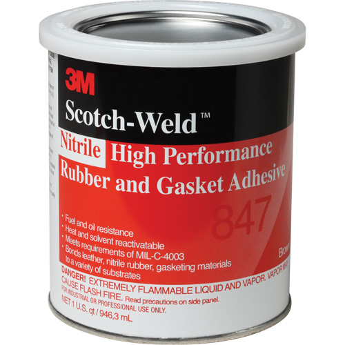Adh&eacute;sif haute performance pour caoutchouc et joints Scotch-Weld, Gallon, Brun Trail Hammer and Bolt