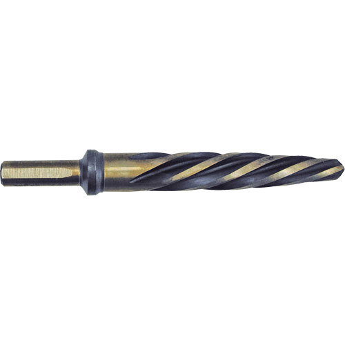 Jet-Kut&reg; Black & Gold Premium Car Reamer, 3/4", Spiral Flute, High Speed Steel, 3-Flat Shank Trail Hammer and Bolt