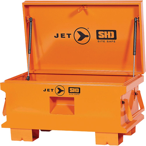 JSB-3219 Super Heavy-Duty Jobsite Tool Storage Box, 32-1/8" x 19" x 17-1/2", Steel, Orange Trail Hammer and Bolt