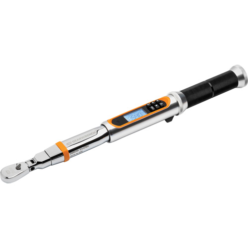 120XP Flex Head Torque Wrench with Angle, Electronic, 1/4" Square Drive, 24 - 240 in-lbs. Trail Hammer and Bolt
