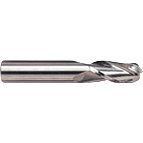 Ball Nose End Mill, 1/8" Dia., 4 Flutes, Carbide Trail Hammer and Bolt