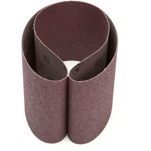 Courroie abrasive en toile 341D, 6" la x 48" lo, Oxyde d'aluminium, Grain 40 Trail Hammer and Bolt