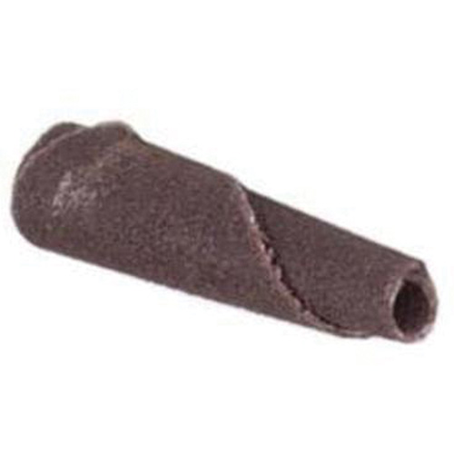 Cartouche de bande abrasive conique ALO, 120 Grain, 3/16" dia., Oxyde d'aluminium, 1" lo, 1/8" Dimension de l'arbre Trail Hammer and Bolt