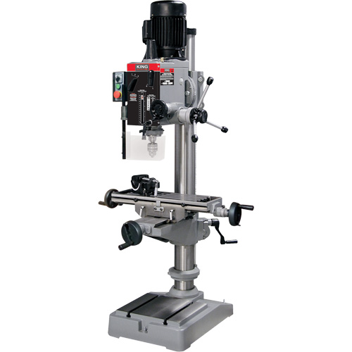 Gearhead Milling Drilling Machine, 6 Speeds, 1-1/4" Drilling Capacity Trail Hammer and Bolt