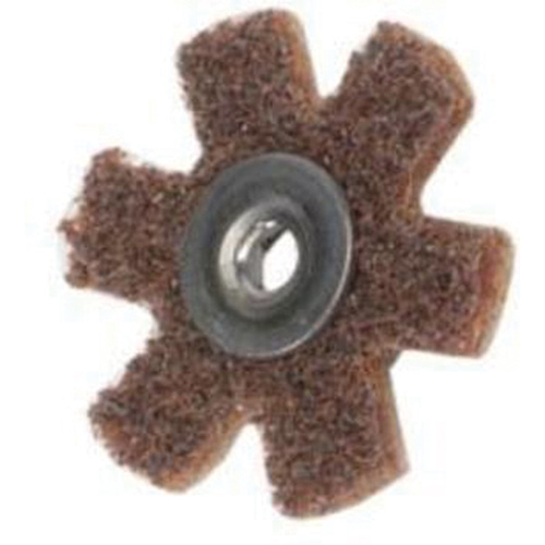 Disque abrasif en forme d'&eacute;toile pour pr&eacute;paration de surface Abrasotex , 1-1/2" dia., Grain Cors&eacute;, Oxyde d'aluminium Trail Hammer and Bolt