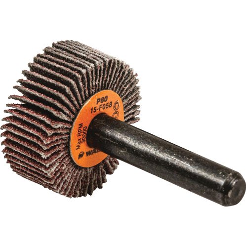 Flap Wheels-Coolcut Flap Wheels, Aluminum Oxide, 80 Grit, 1" x 3/8" x 1/4" Trail Hammer and Bolt