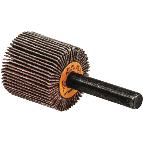 Flap Wheels-Coolcut Flap Wheels, Aluminum Oxide, 120 Grit, 1" x 1" x 1/4" Trail Hammer and Bolt