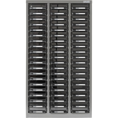 Casiers pour pi&egrave;ces KPC-300, Acier galvanis&eacute;, 60 tiroirs, 21-3/10" x 10-2/5" x 36-9/10", Gris Trail Hammer and Bolt