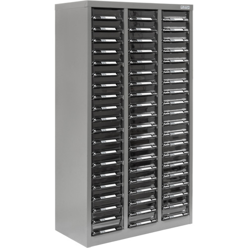 Casiers pour pi&egrave;ces KPC-300, Acier galvanis&eacute;, 60 tiroirs, 21-3/10" x 10-2/5" x 36-9/10", Gris Trail Hammer and Bolt