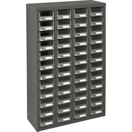 Casiers pour pi&egrave;ces KPC-400, Acier galvanis&eacute;, 48 tiroirs, 22-3/5" x 8-7/10" x 36-9/10", Gris Trail Hammer and Bolt