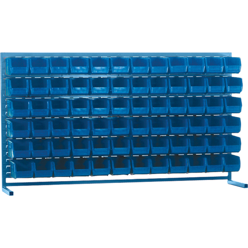 Rayonnage &agrave; persienne avec bacs, 72 bacs, 72" la x 15" p x 40" h Trail Hammer and Bolt