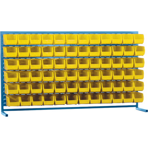 Rayonnage &agrave; persienne avec bacs, 72 bacs, 72" la x 15" p x 40" h Trail Hammer and Bolt