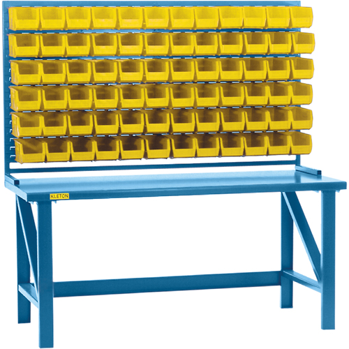 Rayonnage &agrave; persienne avec bacs, 72 bacs, 72" la x 15" p x 40" h Trail Hammer and Bolt