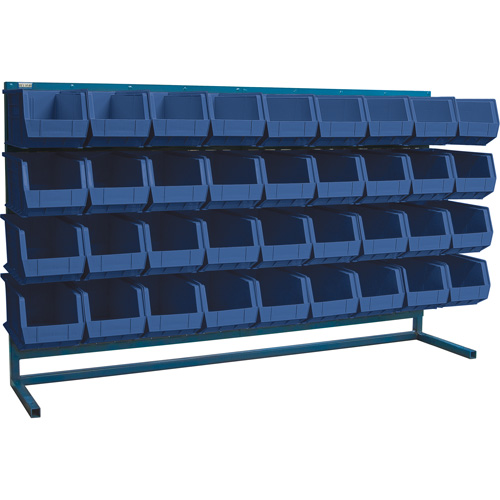 Rayonnage &agrave; persienne avec bacs, 36 bacs, 72" la x 15" p x 40" h Trail Hammer and Bolt