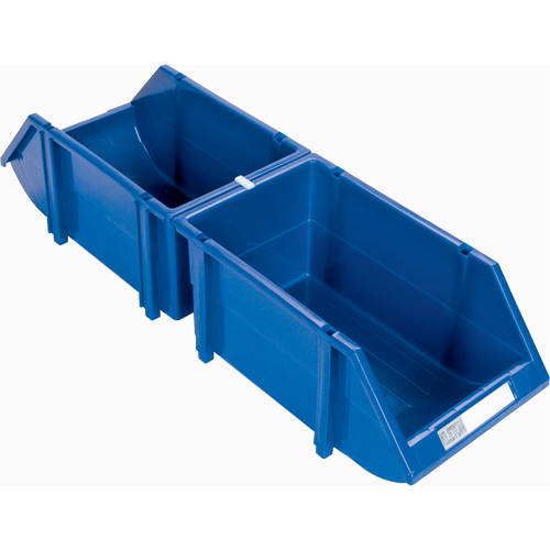 Bac empilable & &agrave; suspendre, 4-13/16" la, 3-3/16" h x 7-1/8" p, Bleu Trail Hammer and Bolt