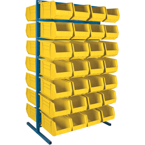 Support stationnaire deux c&ocirc;t&eacute;s pour bacs, 36" la x 24" p x 61" h, 56 bacs Trail Hammer and Bolt
