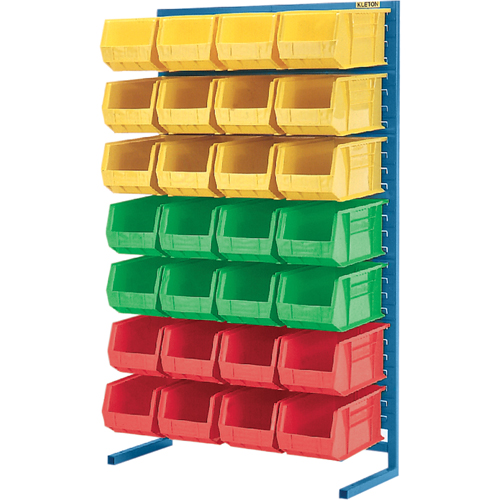 Stationary Bin Racks  -Single-Sided - Rack Only, 36" W x 12" D x 61" H Trail Hammer and Bolt