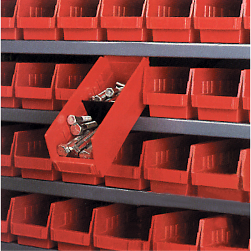 Bacs de rangement pour tablettes, 8-3/8" la x 4" H x 17-7/8" p, Jaune, Capacit&eacute; 40 lb Trail Hammer and Bolt