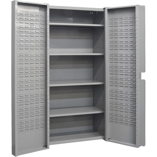 Armoires &agrave; combinaison &agrave; portes creuses, 38" la x 24" p x 72" h, Gris Trail Hammer and Bolt