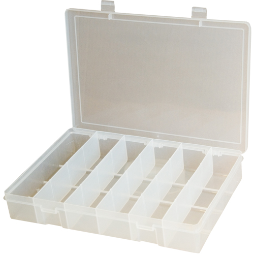Boîtes &agrave; compartiments compactes en polypropyl&egrave;ne, 11" la x 6-3/4" p x 1-3/4" h, 6 compartiments Trail Hammer and Bolt