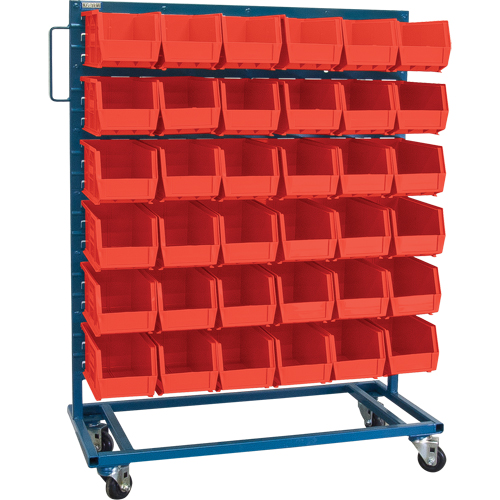 Support mobile pour bacs &agrave; un c&ocirc;t&eacute;, &agrave; un c&ocirc;t&eacute;, 36 bacs, 36" la x 16" p x 46-1/2" h Trail Hammer and Bolt