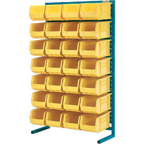 Support stationnaire pour bacs &agrave; un c&ocirc;t&eacute;, 36" la x 12" p x 61" h, 28 bacs Trail Hammer and Bolt